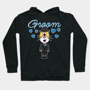 Bridegroom Cat Wedding Groom Bachelor Party Engagement Hoodie